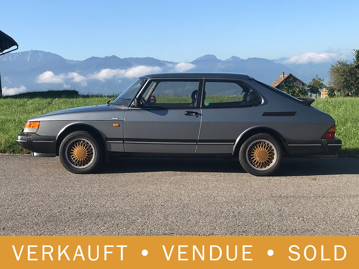 Saab 900 S Turbo Coupé grau 1992