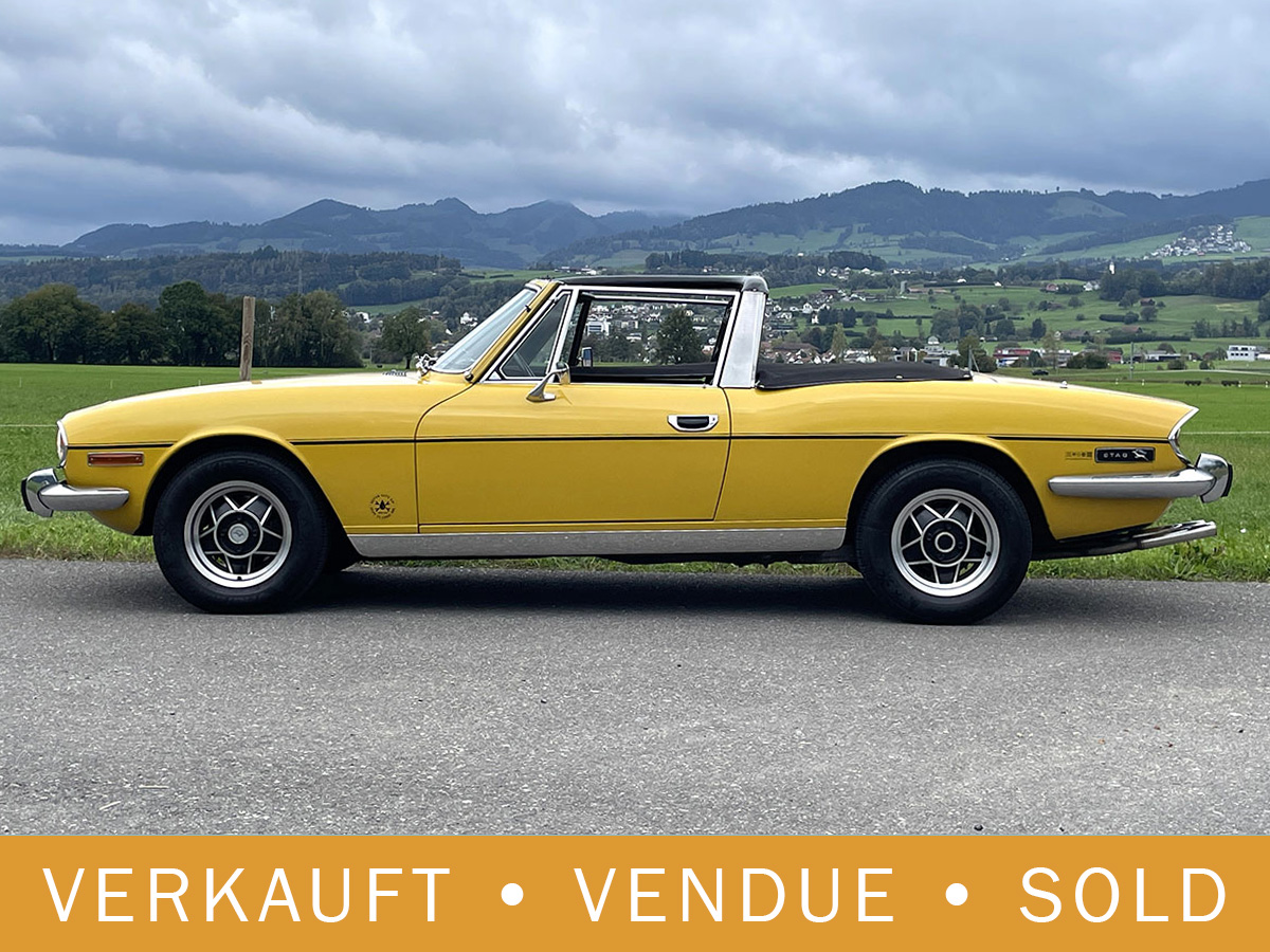 Triumph Stag Cabrio V8 manual gelb 1976