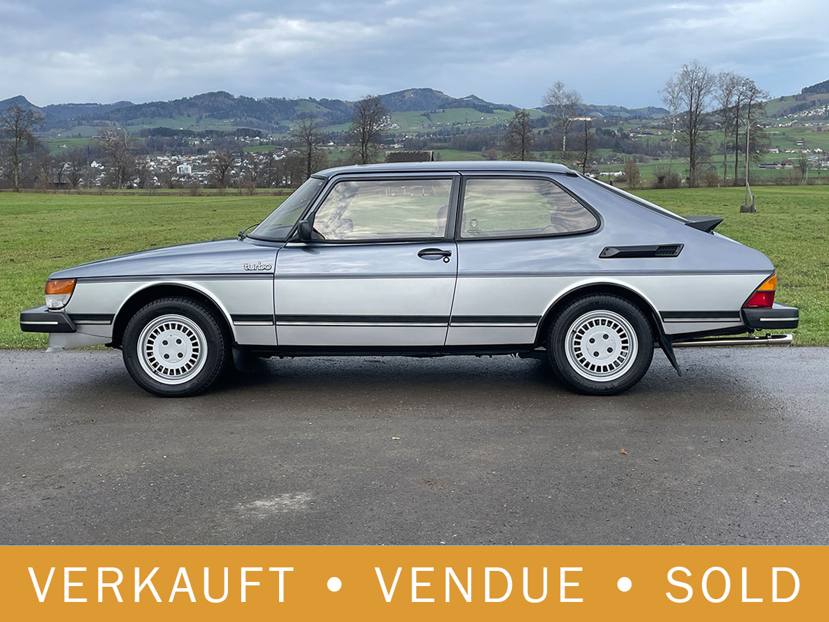 Saab 900 Turbo Coupé Lux grau-blau 1984