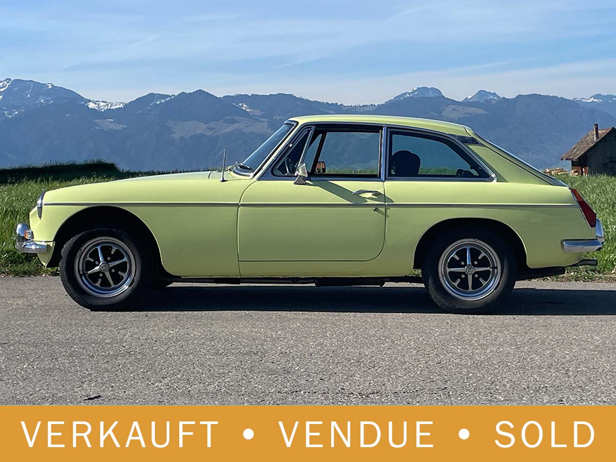 MG B GT Coupé chartreuse 1976