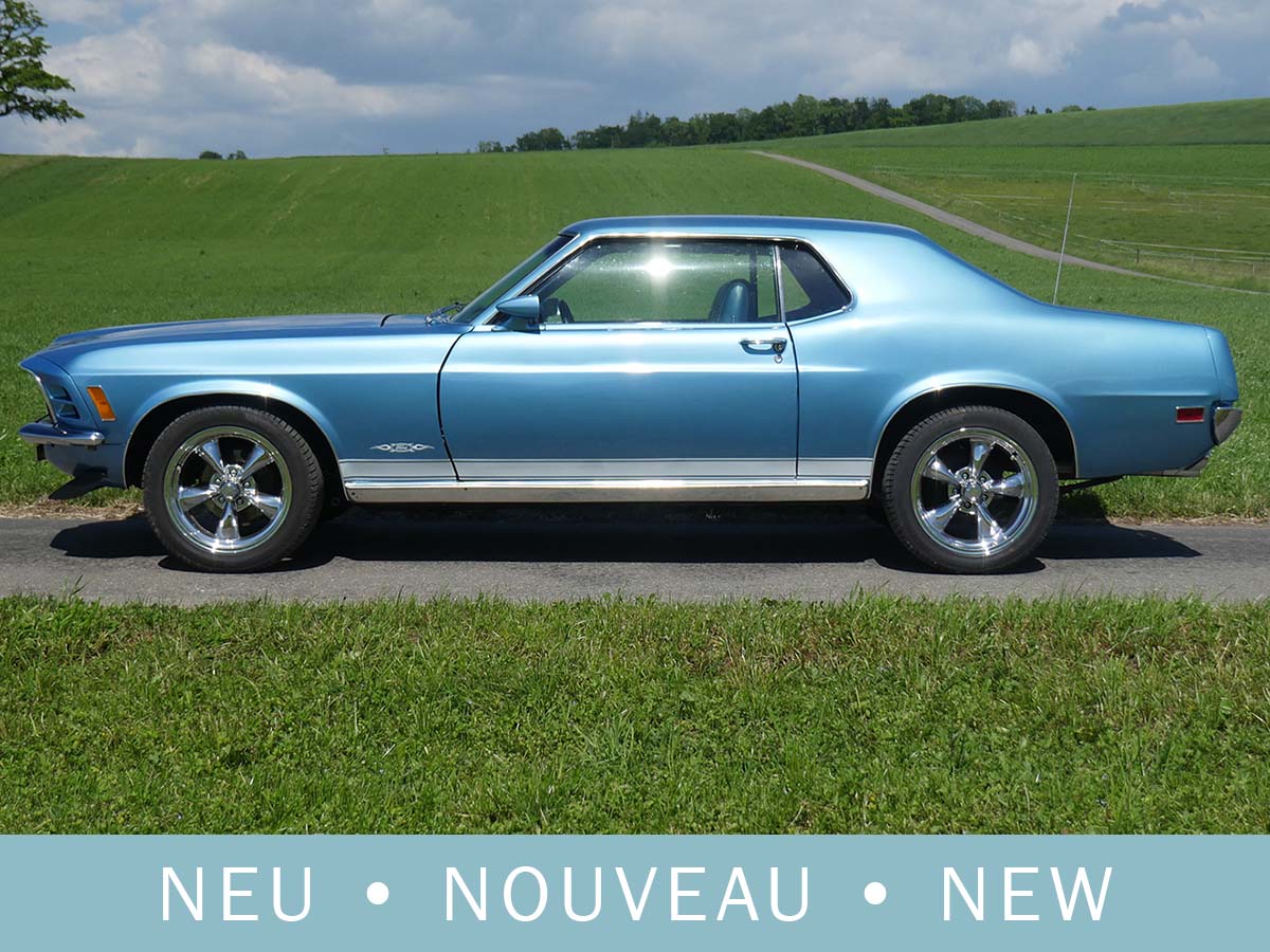 Ford Mustang Grande 302 V8 blau 1970