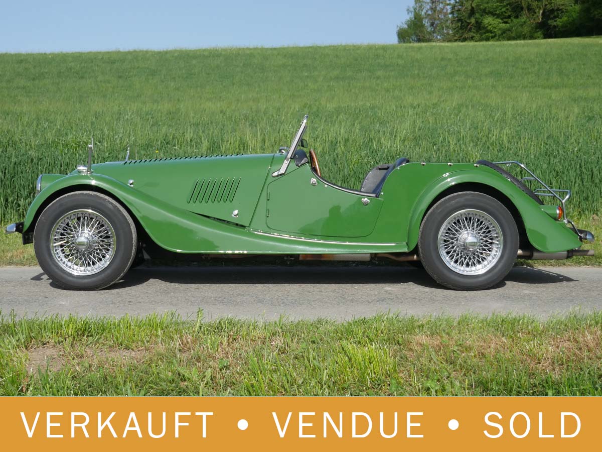 Morgan 4/4 1600 Kent Crossflow mittelgrün schwarz 1980