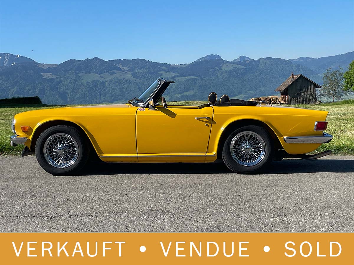 Triumph TR6 Cabriolet gelb 1975