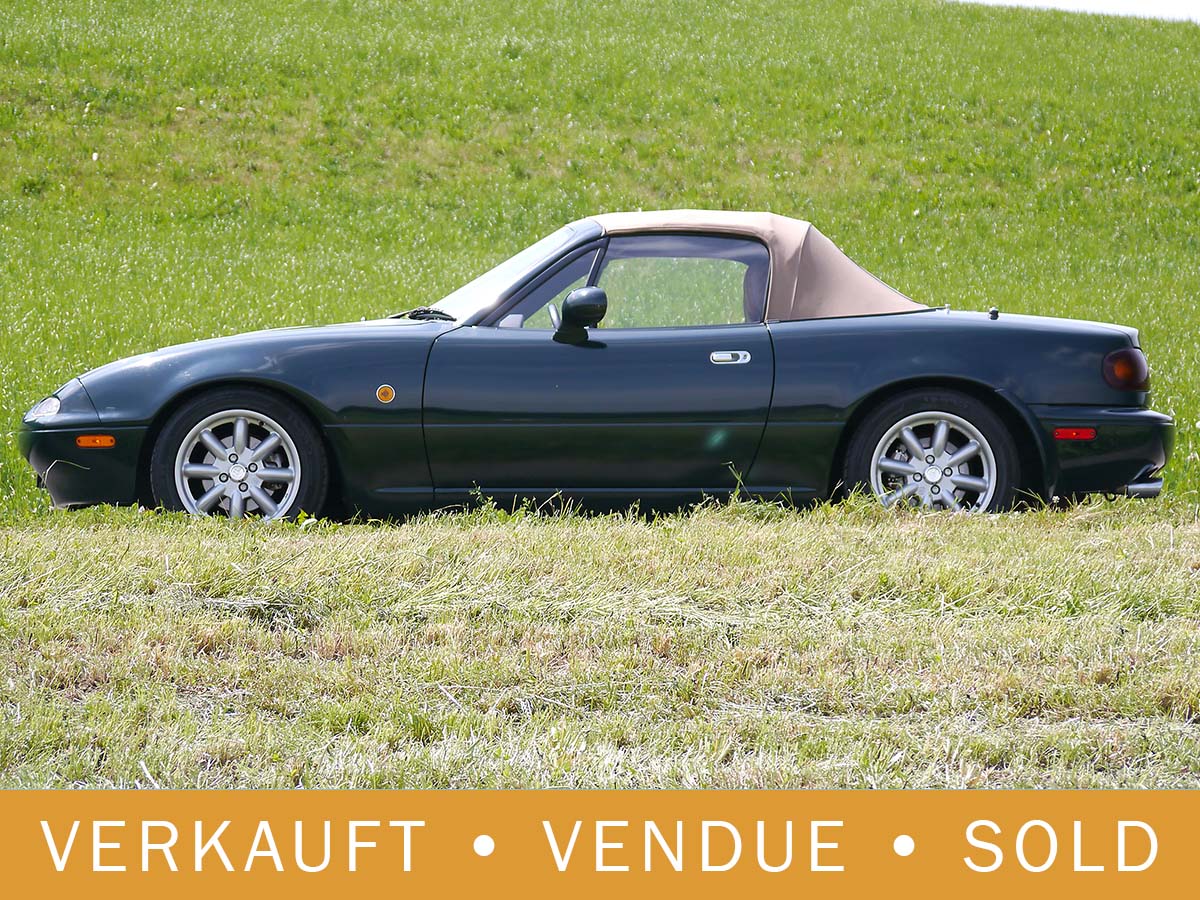 Mazda MX-5 1.8i British Racing Green und Leder beige 1995