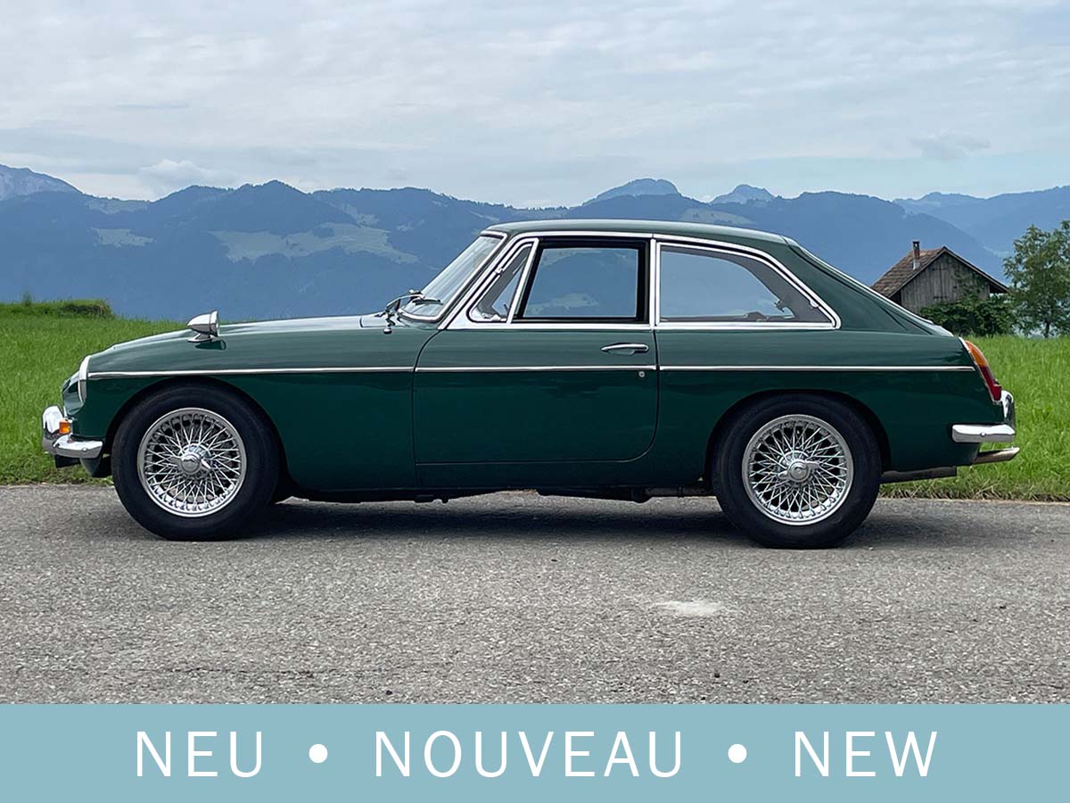 MG C GT Coupé 3.0 Speichenfelgen dunkelgrün 1970