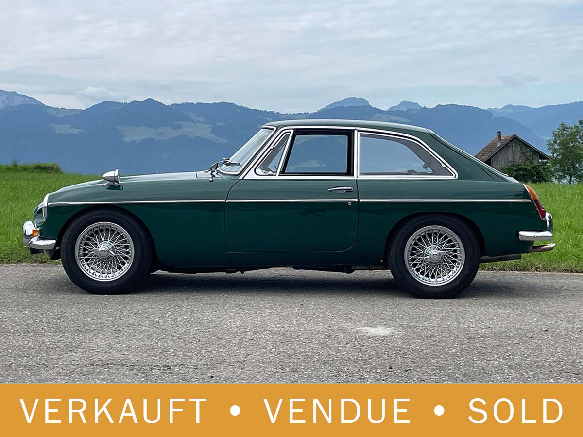 MG C GT Coupé 3.0 Speichenfelgen dunkelgrün 1970
