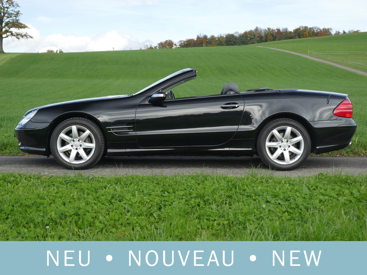 Mercedes Benz SL 350 Cabriolet schwarz grau 2004
