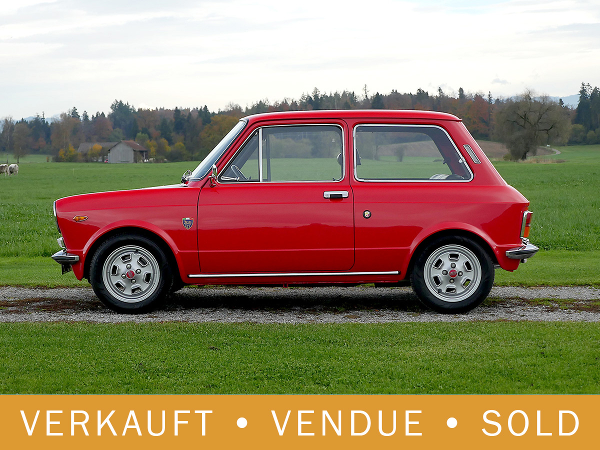 Autobianchi A112 Abarth Serie 1 rot-schwarz 1973