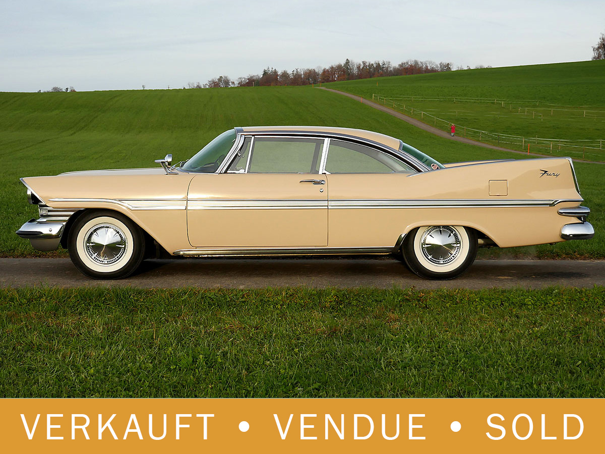 Plymouth Fury 2-Door Hardtop Coupé V8 5.2 beige 1959