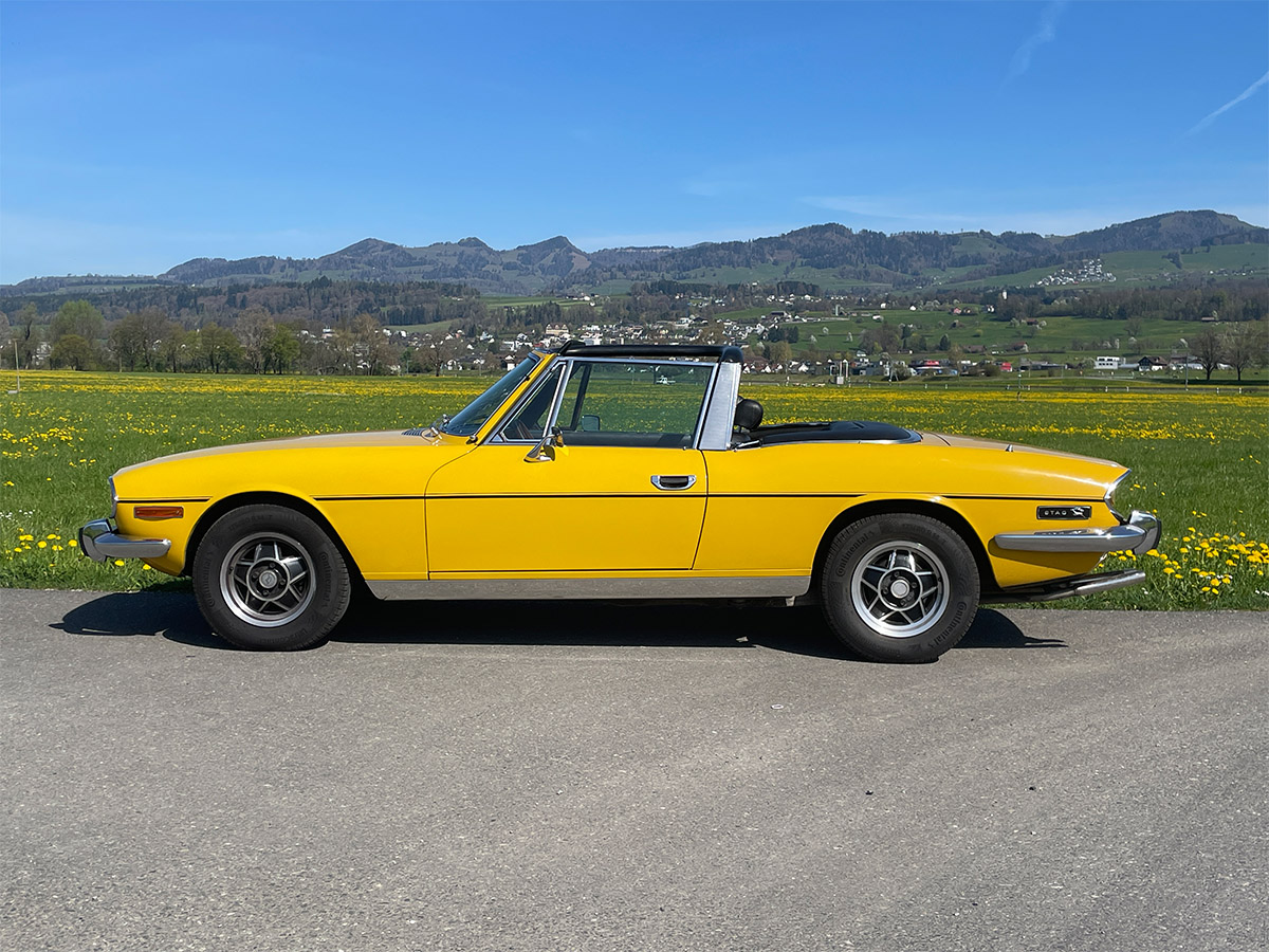 Triumph Stag Cabrio V8 manual gelb 1976