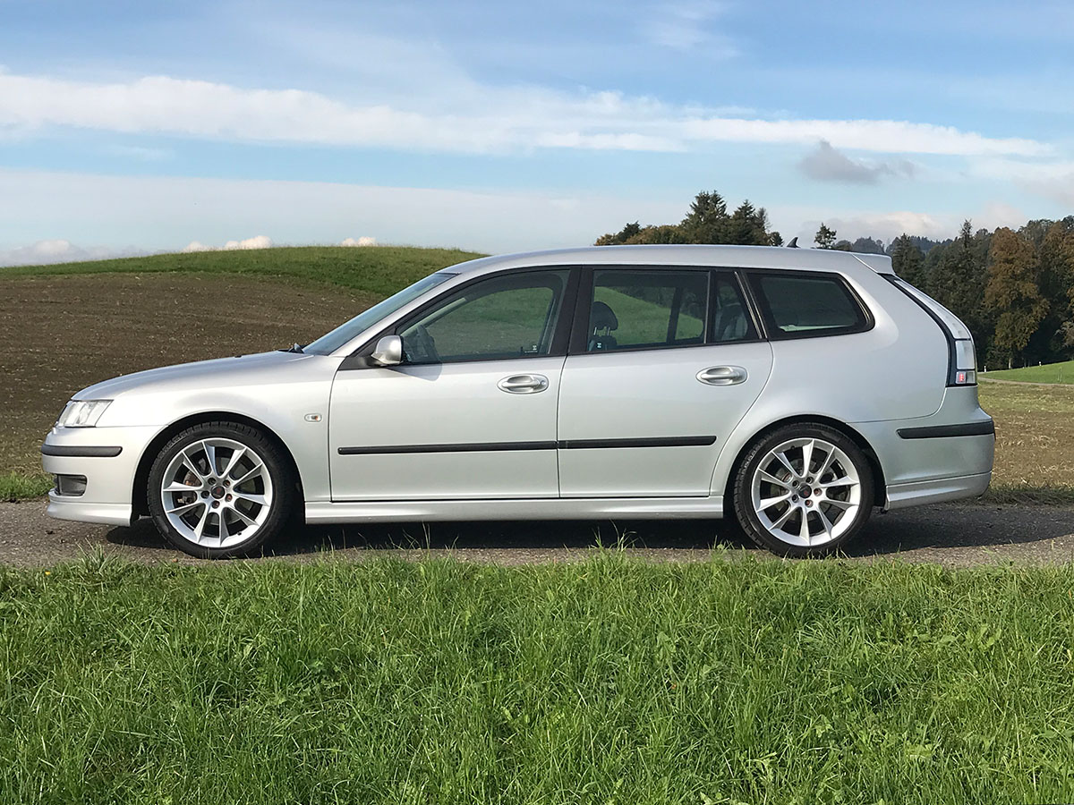 Saab 93 V6 Turbo Aero Kombi Hirsch Performance 6Gang silber 2005 Saab 93 V6 Turbo Aero Kombi Hirsch Performance 6Gang silber 2005