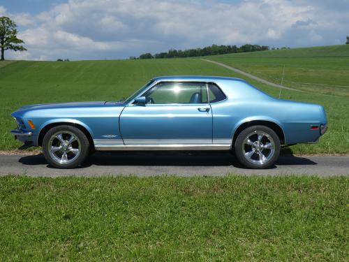 ford mustang grande 302 v8 blau 1970 0000 1