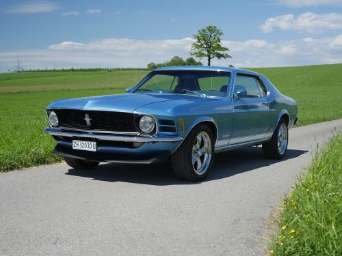 ford mustang grande 302 v8 blau 1970 0003 4