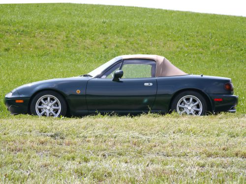 mazda mx-5 1-8i racing green beige leder 1995 0000 1