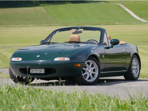mazda mx-5 1-8i racing green beige leder 1995 0004 5