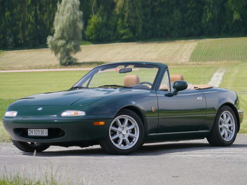 mazda mx-5 1-8i racing green beige leder 1995 0005 6