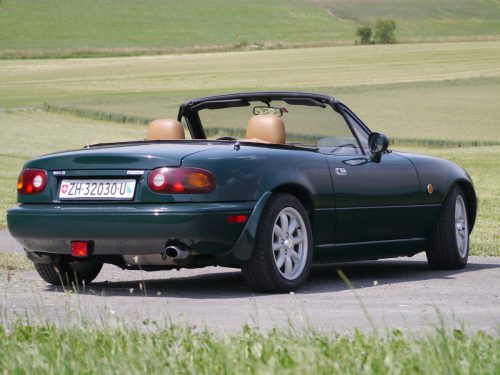 mazda mx-5 1-8i racing green beige leder 1995 0007 8
