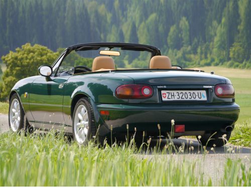 mazda mx-5 1-8i racing green beige leder 1995 0008 9