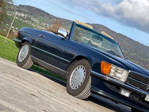 mercedes benz 300 sl cabriolet R107 dunkelblau 1989 0006 IMG 7