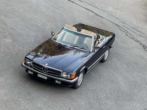 mercedes benz 300 sl cabriolet R107 dunkelblau 1989 0015 IMG 16