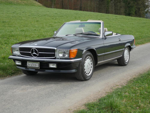 mercedes benz 300 sl r107 schwarz 1989 0001 2