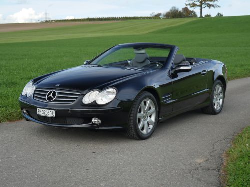 mercedes benz 350 sl w230 Cabriolet schwarz grau 2004 0001 2