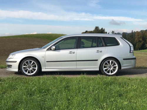 saab 9-3 v6 turbo aero kombi hirsch performance 6-gang silber 2005 0000 1