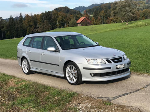 saab 9-3 v6 turbo aero kombi hirsch performance 6-gang silber 2005 0001 2