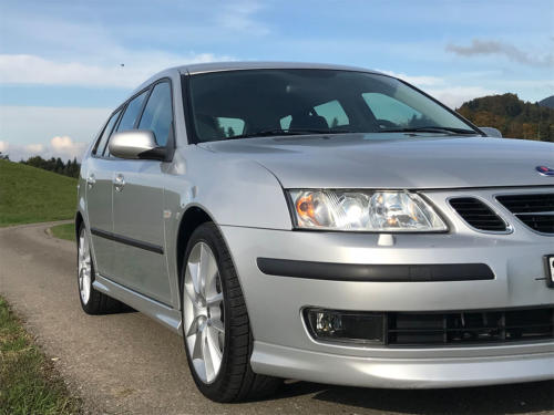 saab 9-3 v6 turbo aero kombi hirsch performance 6-gang silber 2005 0004 5