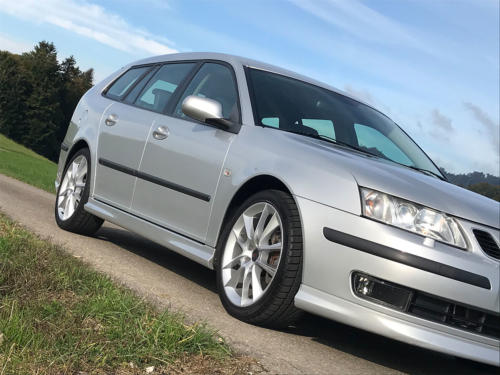 saab 9-3 v6 turbo aero kombi hirsch performance 6-gang silber 2005 0005 6